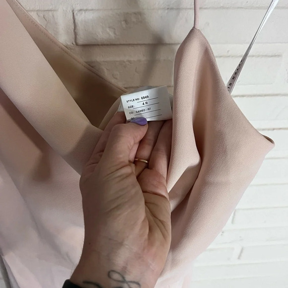 After Six Cameo One Shoulder Draped Cowl Neck Maxi Dress, Women’s Size 4 - Picture 7 of 10